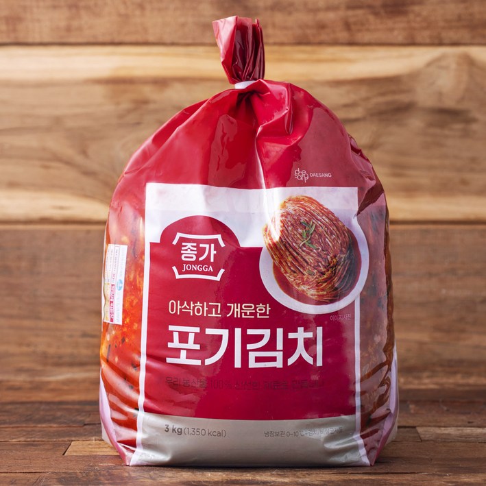 대상 종가 아삭하고 개운한 포기김치, 3kg, 1개 대상 종가 아삭하고 개운한 포기김치, 3kg, 1개