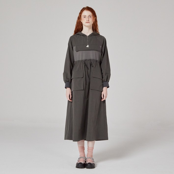 쥬시쥬디 J 반집업 후드 유틸리티 원피스 ON JYOP12AF