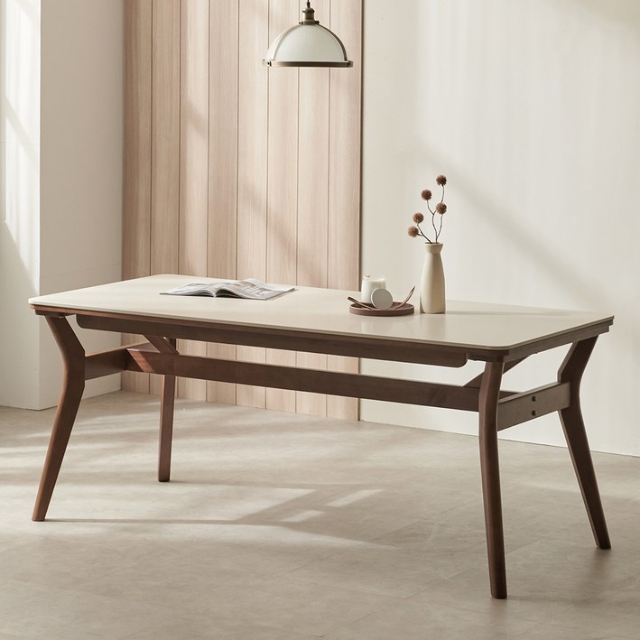 보니애가구 도버 포세린 세라믹 원목식탁 1800 방문설치