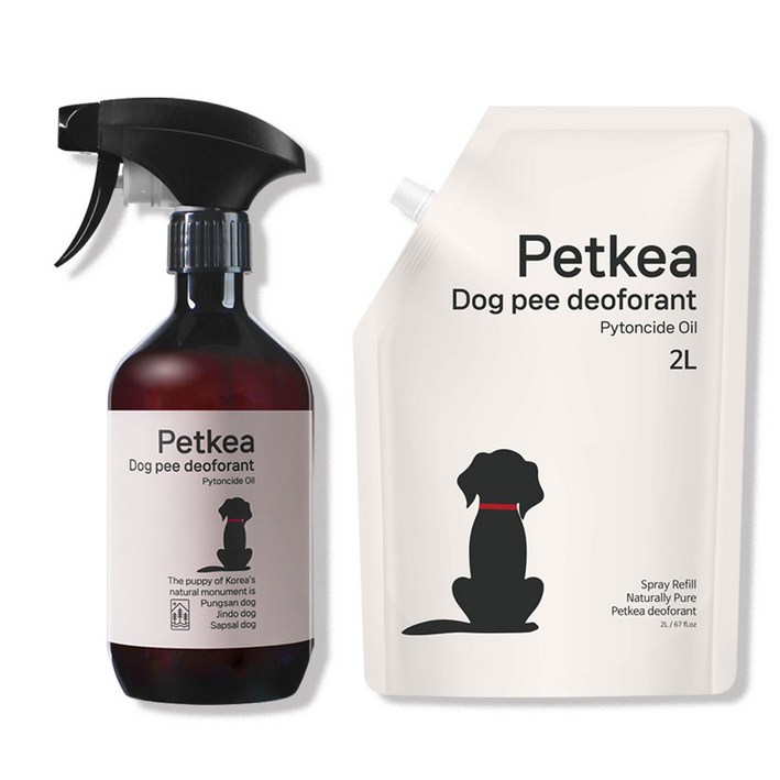 펫케아 강아지탈취제 피톤치드 천연 스프레이 반려견 오줌냄새 제거 + 공병, 1개, 2L