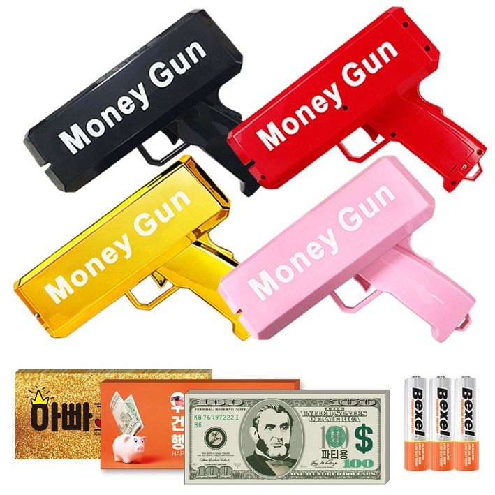 머니건고급지폐100장알카라인건전지3개드라이버 panocha0508097901EA, 내가쏜다100장핑크