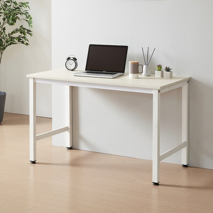 플라워가구 라이노책상 900 컴퓨터책상 국내생산 테이블 입식컴퓨터책상, 프레임화이트상판화이트