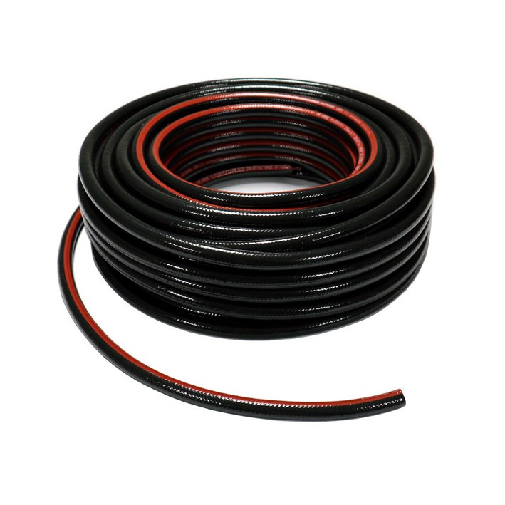 흑고압 편사호스 1516mm x30M롤 이끼방지 물호스 흑편사호스 수도호스 정원호스 농사호스 세차호스, 1개
