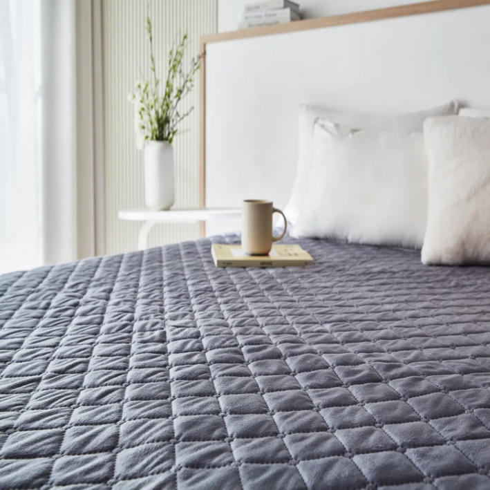 <신규출시>한일의료기 초극세사 프리미엄 탄소열선 전기요 그레이, 더블(135x180cm), 그레이, 더블(135x180cm)