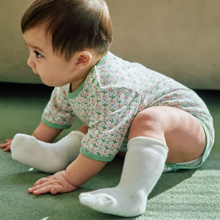 오우아스튜디오 사계절 프루티 메쉬 7부 아기 바디슈트