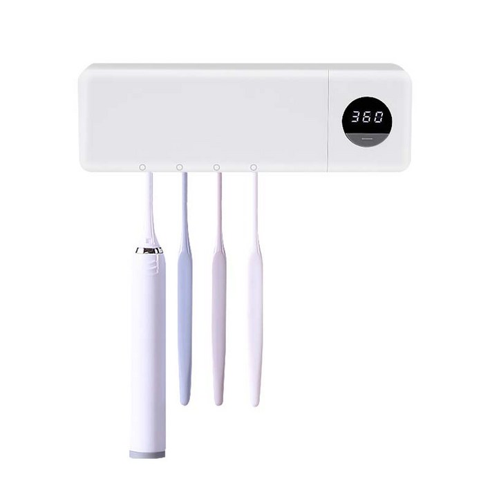 가정용 지능 칫솔소독기 UV-C 자외선 살균 건조 무선 휴대용 칫솔 선반