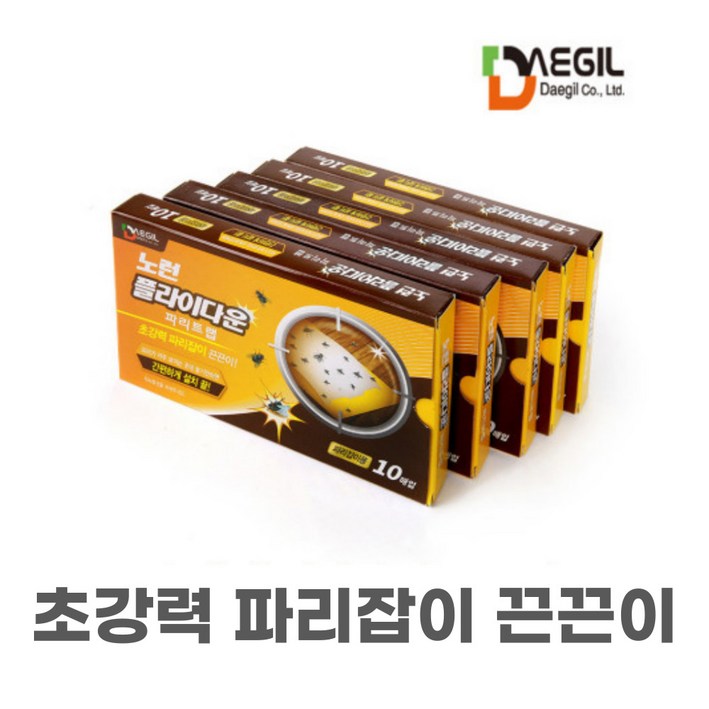 노런플라이다운 초강력 파리잡이 끈끈이 5박스x10매입