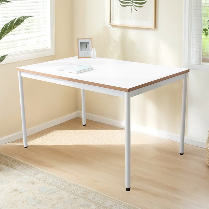 에듀 1200X800 인테리어 4인 주방 식탁 테이블, 화이트