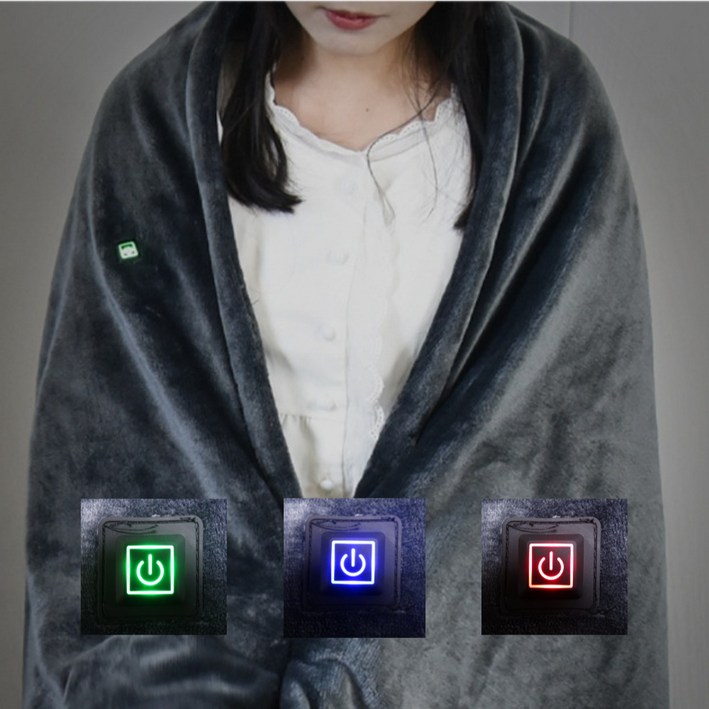 한일의료기 네모 USB 온열담요 1인용 전기요 극세사 부드러운 차박 휴대용무선 캠핑용 전기담요 프리미엄 대형 찜질기, usb전기담요1개