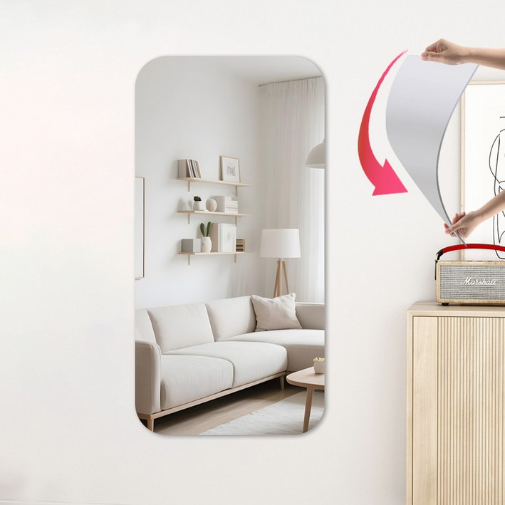 플랜와이 벽 부착형 아크릴 전신 거울