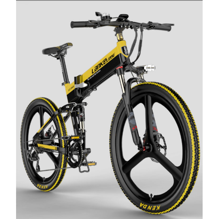 랑케레이시 XT750 26인치 48V 장거리 접이식 전기자전거 일체형휠, XT750 블랙 그린