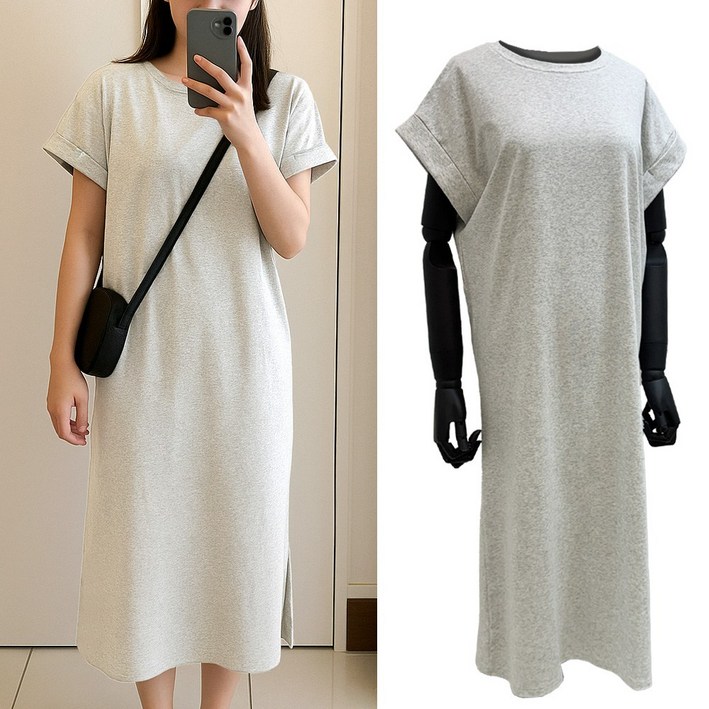 스토리원 WM-SSOP175 여름 코튼 롱 원피스