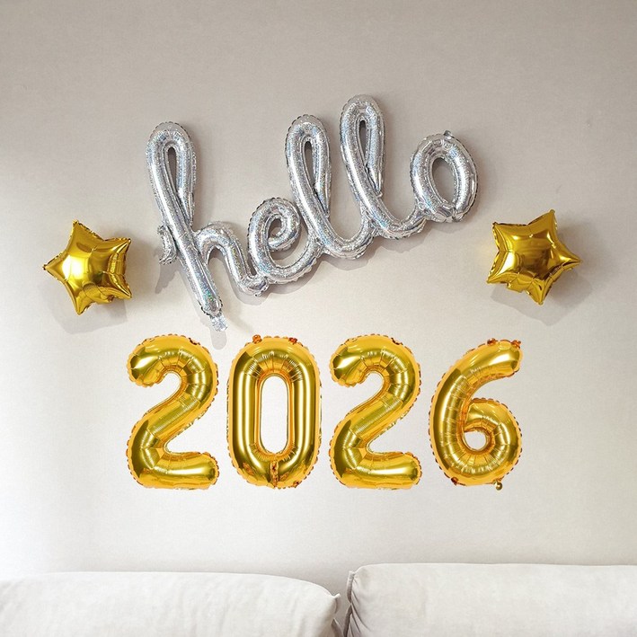 재미제이 헬로우 2026 숫자풍선세트 연말 신년회 풍선장식