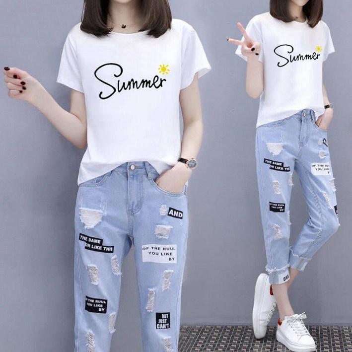 여성 여름옷 세트 예쁜 반팔 투피스 패션 비보뉴