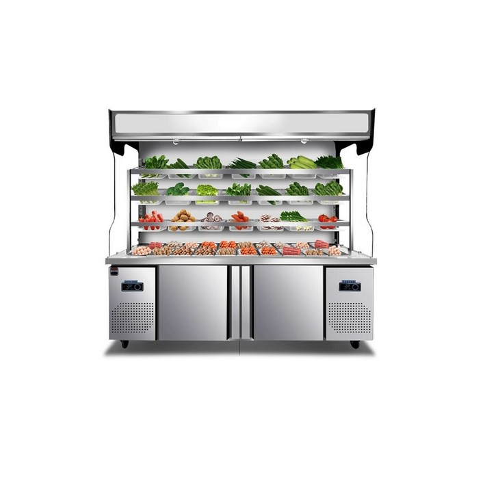 마라탕 쇼케이스 훠궈 뷔페 채소 야채 냉장고 진열대 1, 기본 모델명품번, 3.3m 야간커튼형