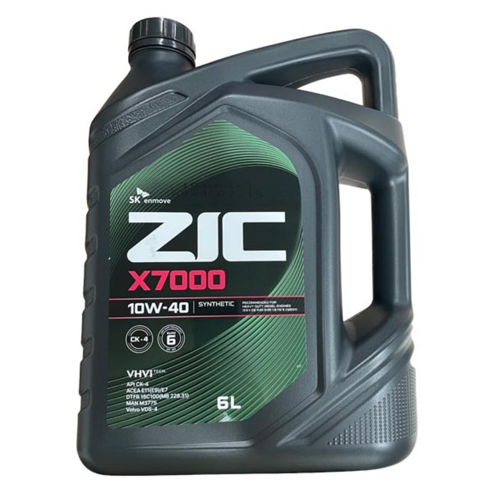 ZIC X7000 10W40 6L CK4 디젤 엔진오일, 1개, 10w40, 지크 X7000 10W406L ZIC X7000 10W40 6L CK4 디젤 엔진오일, 1개, 10w40, 지크 X7000 10W406L