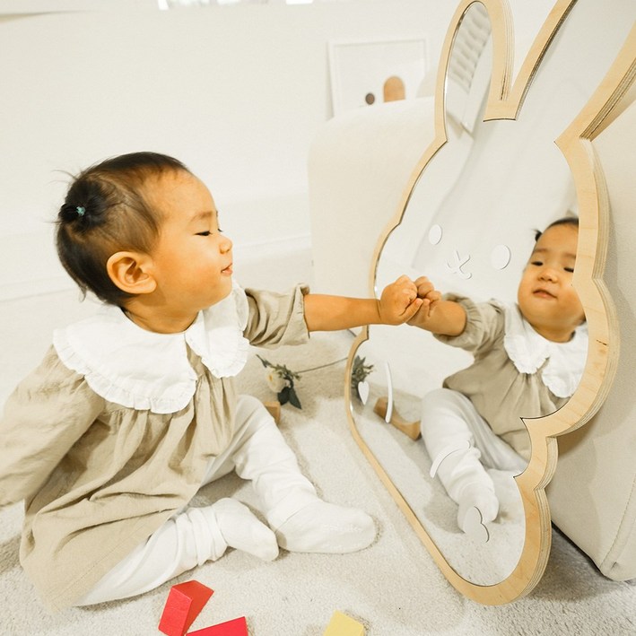 유아 아동 안전거울 원목거울 벽걸이거울