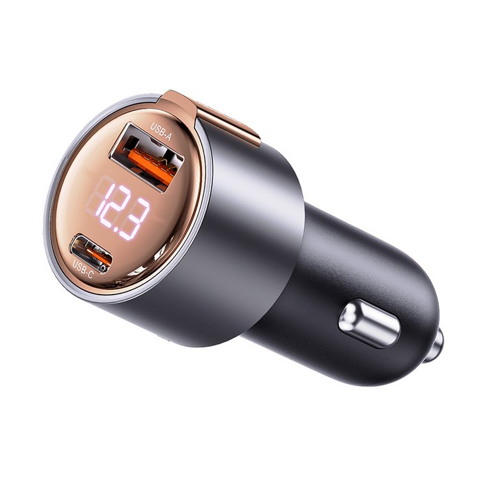 Toocki USBAUSBC 75W LED 전기 디스플레이 차량용 충전기