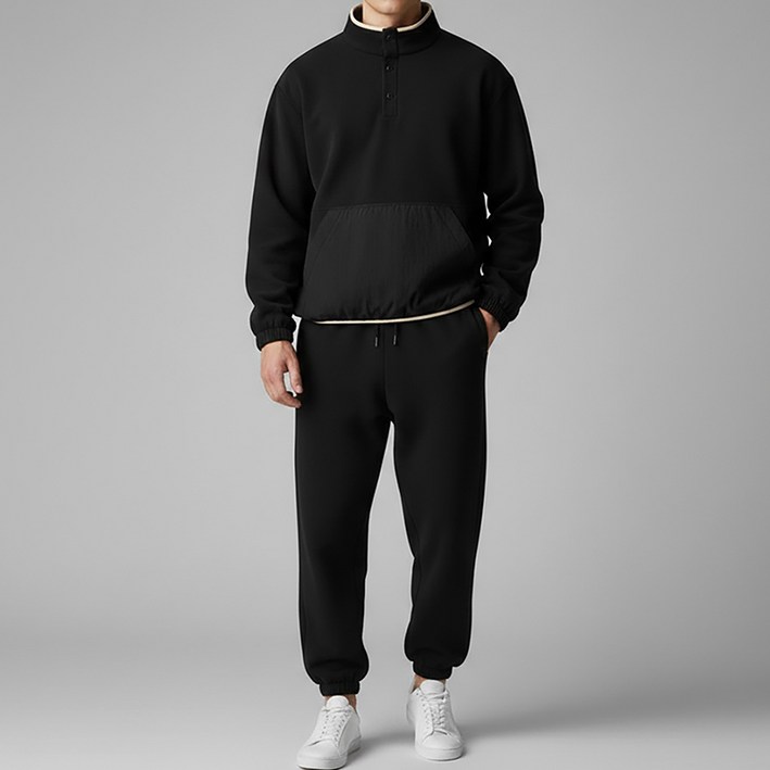 UPPERCUT 자체제작 성인 플리스 상하복세트 기모 트레이닝복 뽀글이 츄리닝세트 아노락 후리스 빅사이즈 겨울 츄리닝 남녀공용