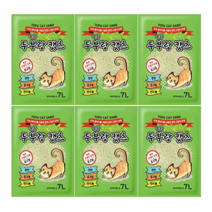두부랑 캣츠 이코노믹 녹차 7L 6개 두부랑 캣츠 이코노믹 녹차 7L 6개