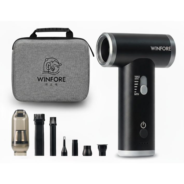 윈포레 에어건 무선 미니 초강력 차량용 휴대용 세차 청소 가정용 캠핑 송풍기