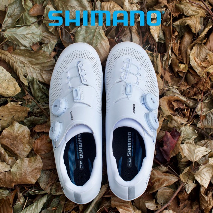시마노 SH-RC703 / 로드자전거 카본 로드클릿 슈즈, EU 41, 화이트 (와이드)
