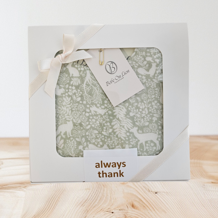 [선물추천] 베베온리앙 솔레이 포레 턱받이/보넷/헤어밴드 세트