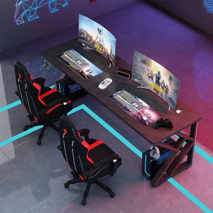 2인용 게이밍 책상 테이블 PC방 커플 데스크 2200 2400