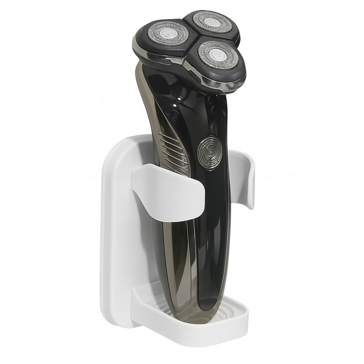 마켓플러스 칫솔걸이 전동칫솔거치대 전기면도기거치대, 화이트, 1개