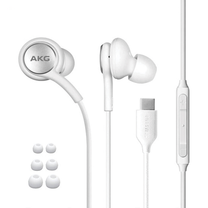 이어폰 블랙 갤럭시 S25 S21 S23 S24 노트20 스마트폰 게임용 인강용 AKG C타입 삼성 호환, CTYPE 이어폰 화이트
