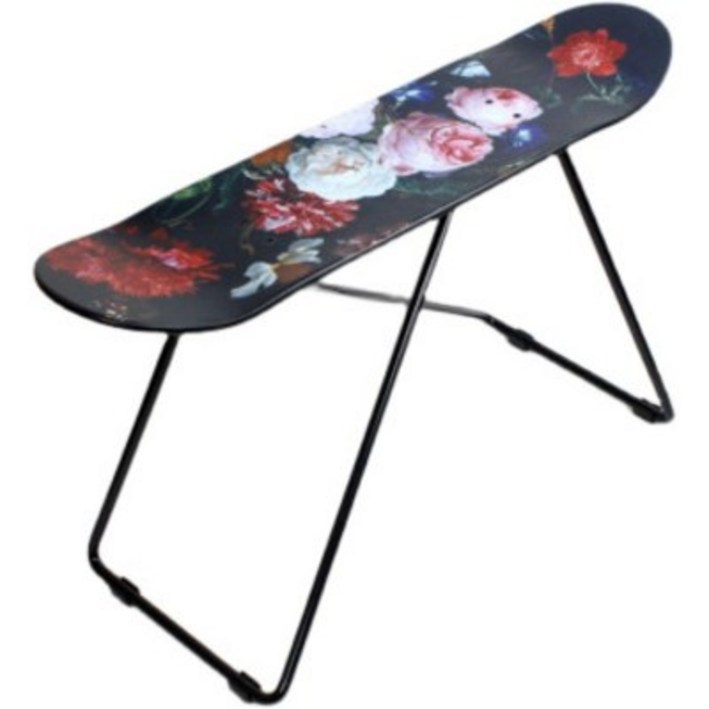 스케이트보드데크 일체형다리 의자 인테리어 테이블 소품 롱보드 스툴 슈프림