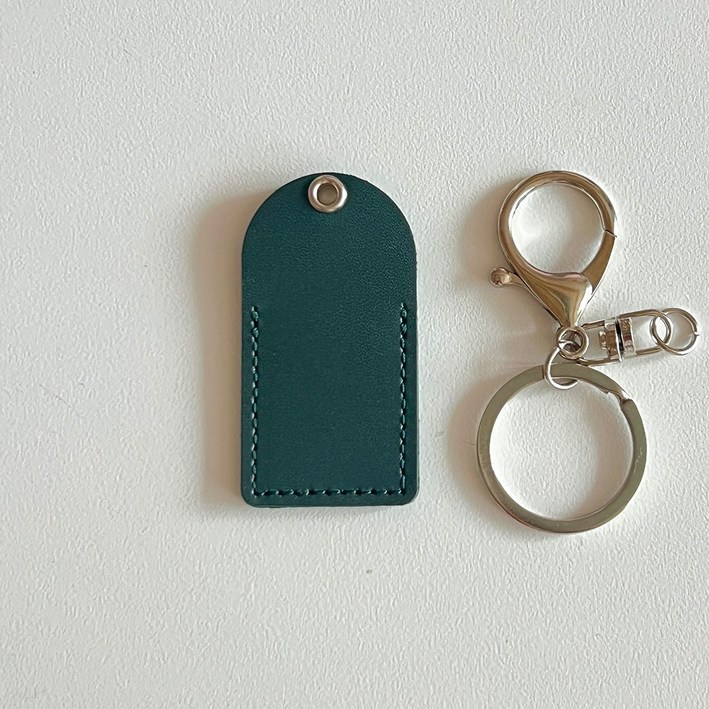 1.8x.4.5cm 가죽 아파트 도어락 카드키 케이스, 다크 그린 1.8x4.5, 1개