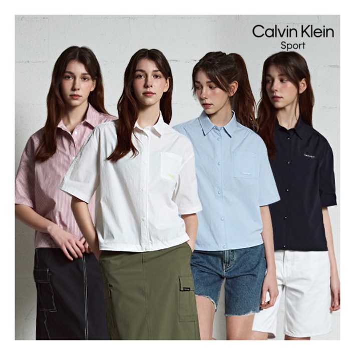 캘빈클라인스포츠 O  25SS 여성 반팔 셔켓 2종