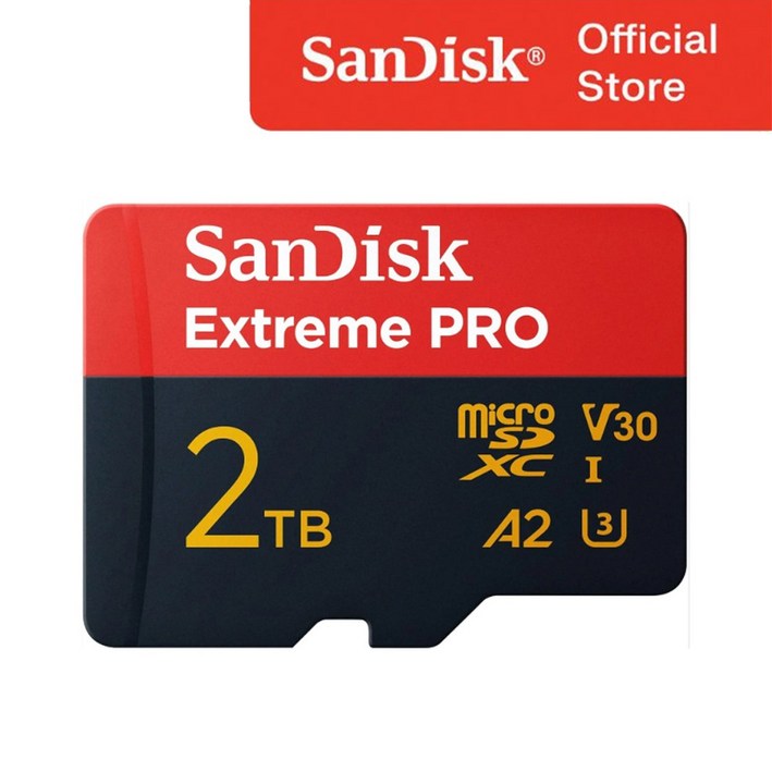 샌디스크 공식인증 정품 마이크로 SD 카드 익스트림 프로 SDSQXCD, 2TB, 1개