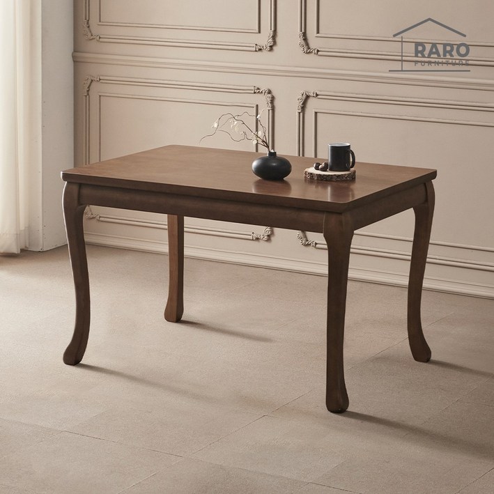 라로퍼니처 크라운 1200 순수 원목 4인 식탁 세트