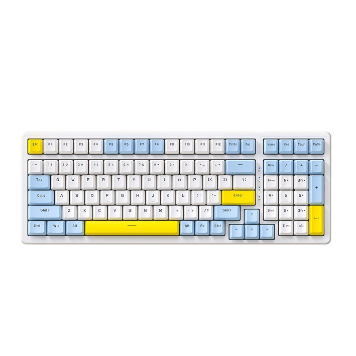 ZIYOULANG 축교환 LED 기계식 유선 키보드 K3MAX, 청축, 스카이