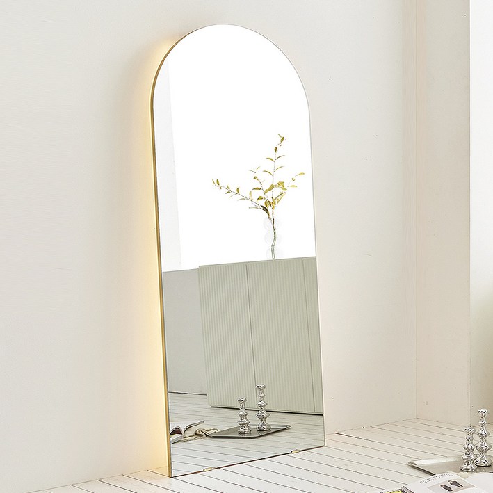 스칸디무드 스텔라 골드 아치형 전신거울 800X1800, 골드
