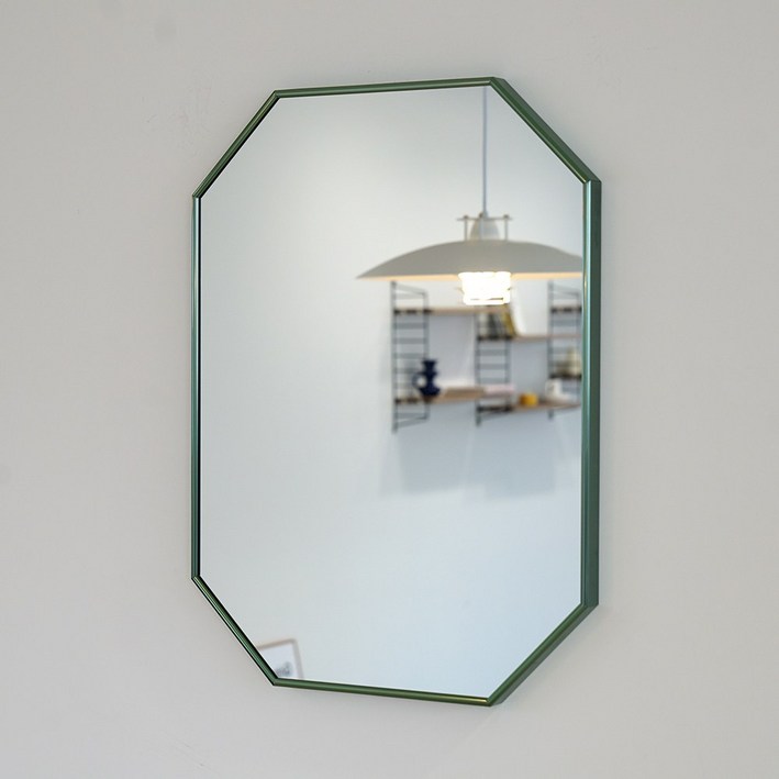 브래그디자인 무료배송 450×600 팔각 거울 딥그린 타사 대비 2배 두꺼운 5mm 거울, 딥그린