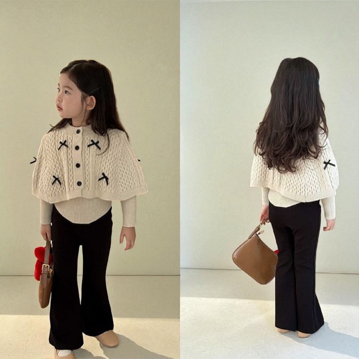 해피팡팡  키즈 유아 아동 상하복 봄 가을 망토 티 바지 3종세트 하모니코지3종세트 긴바지 망토 티셔츠 세트 여아상하복세트 어린이 봄 가을옷 상하복 여아옷 여아가을쓰리피스