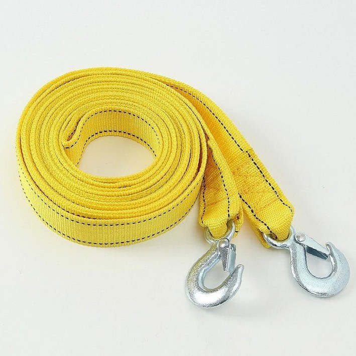 5M 고리형 차량용 견인로프(5톤) (형광옐로우)