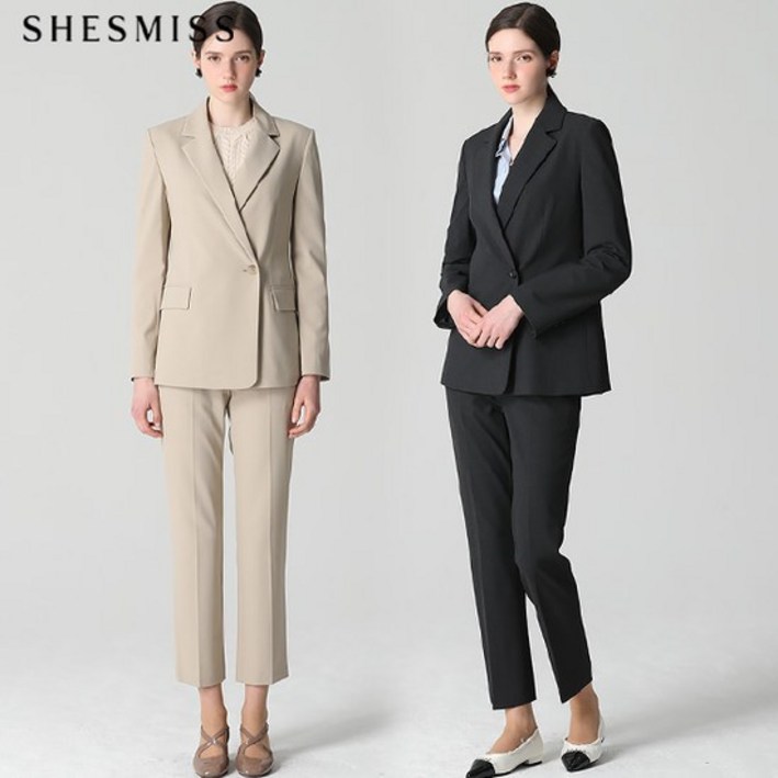 쉬즈미스 2SET 더블버튼 재킷+스트레이트 팬츠 2종세트 택가격 506000원