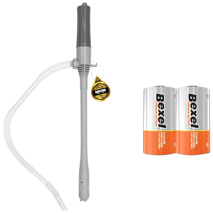 덕신 DP-07EA 휴대용 소형 자동 주유 자바라펌프 말통용 기름 오일 배터리펌프, 1개, 본품 + 배터리1개