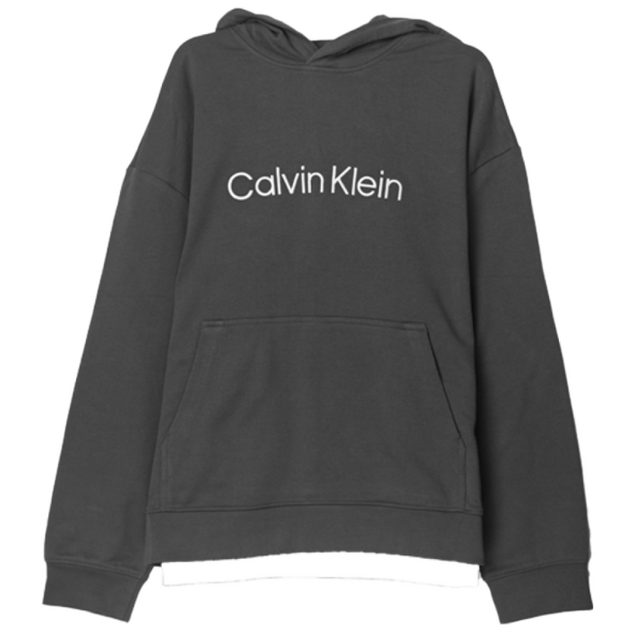 캘빈클라인 CK 스탠다드 로고 긴팔 후드 차콜그레이