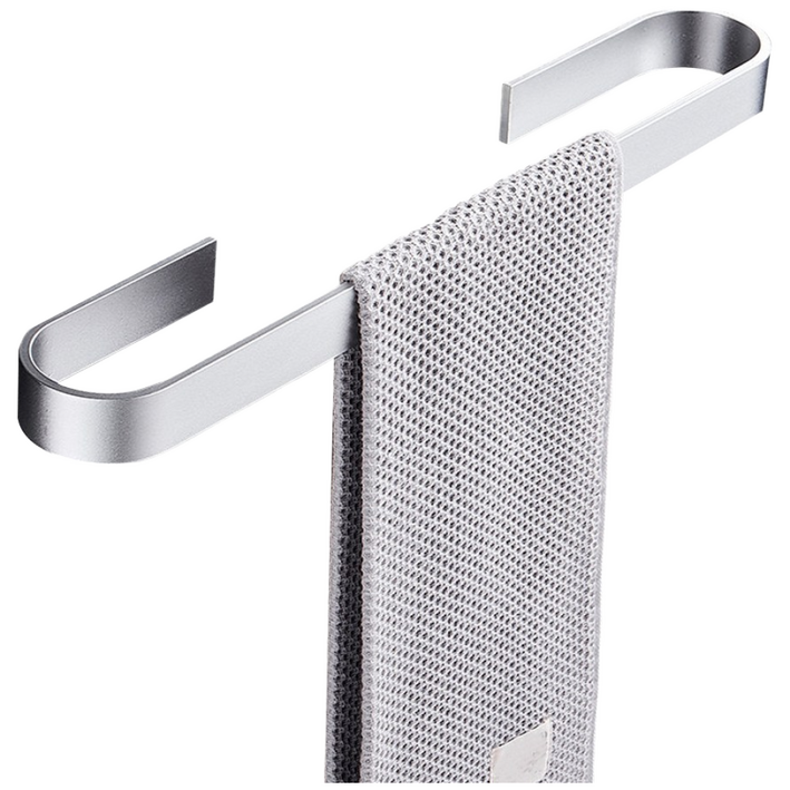 무타공 욕실 수건걸이 실내화 걸이, 실버, 1개