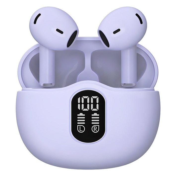 블라우풍트 Ai ENC 노이즈캔슬링 LED 블루투스 5.4 오픈형 이어폰, BLPBE363P, 퍼플