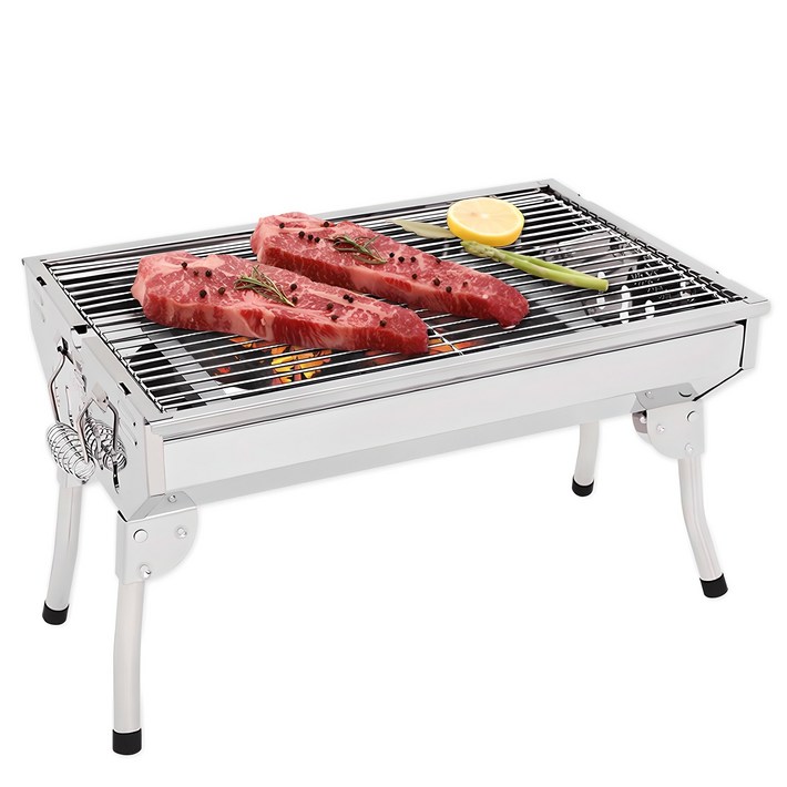 꾸버스 포터블 스테인레스 바베큐 캠핑 그릴 세트