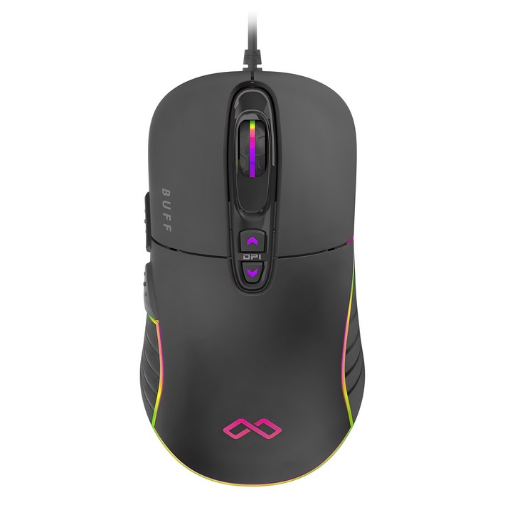 맥스틸 저소음 게이밍 유선 마우스 GMBUFF G10 PRO, GMBUFF G10 PRO, 블랙