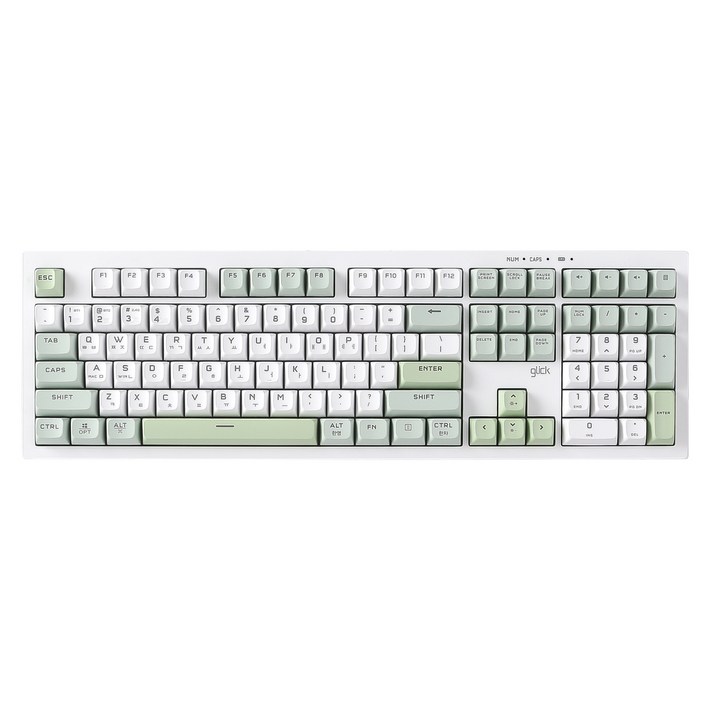 지클릭커 오피스프로 사일런스 M RGB 무소음 유무선 블루투스 108키 키보드, Greenwich RC1, WK50, 제조사축
