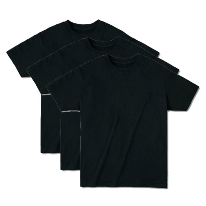 데일리25 코마사 30수 통기성 순면 반팔 티셔츠 3p