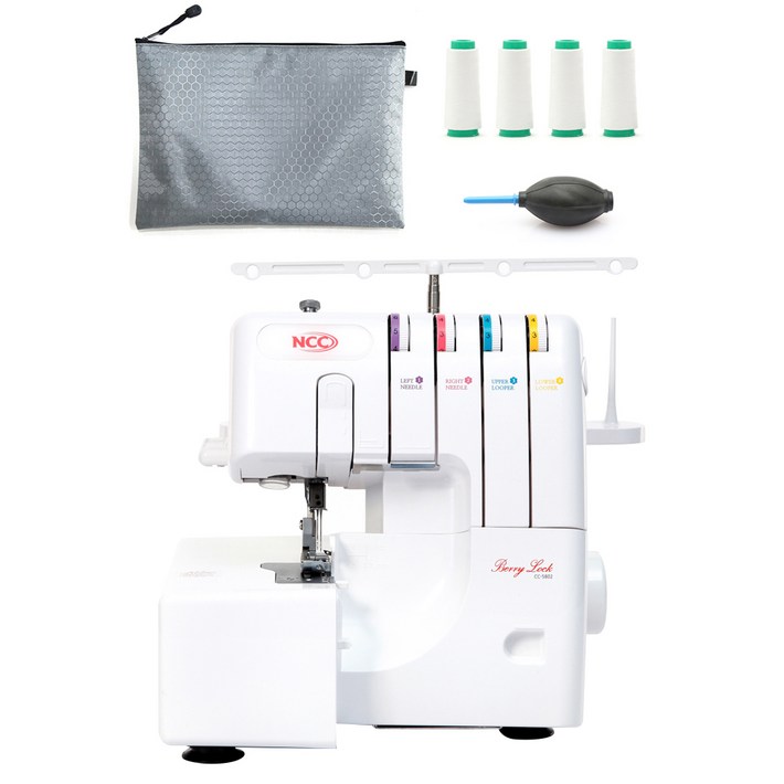 NCC 베리록 재봉틀  봉제사 화이트 4p  에어브러쉬  지퍼백